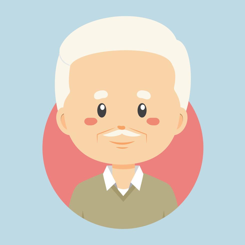 Avatar of a Elderly Character vector