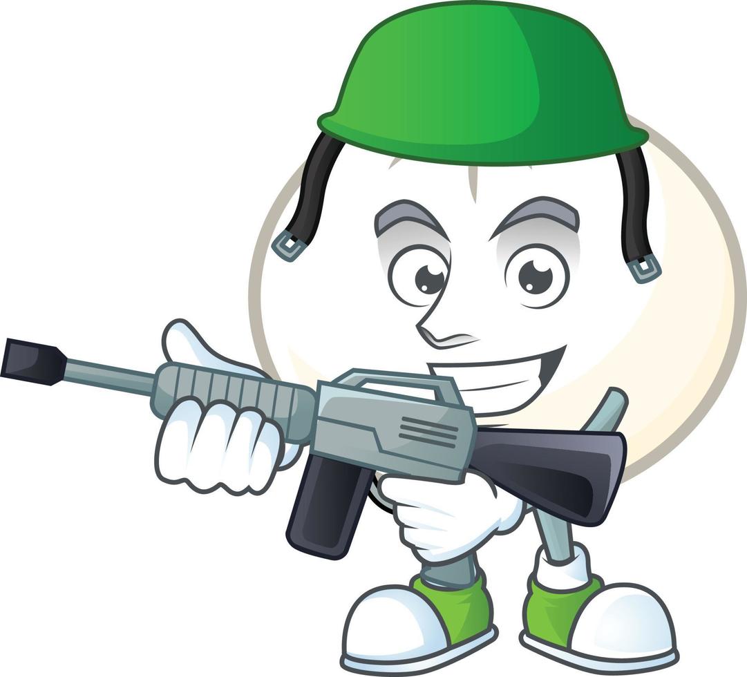 White hoppang cartoon character style vector