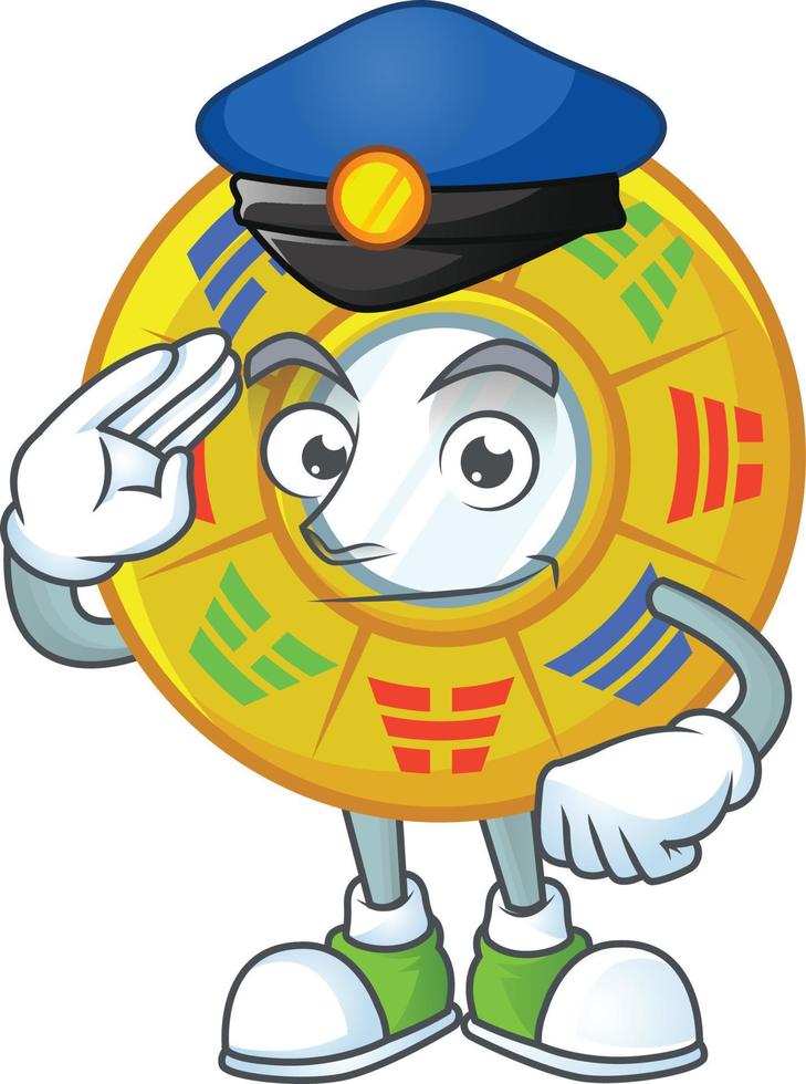 chino circulo feng shui dibujos animados personaje estilo vector