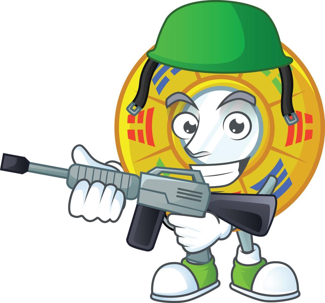 Chinese circle feng shui cartoon character style vector