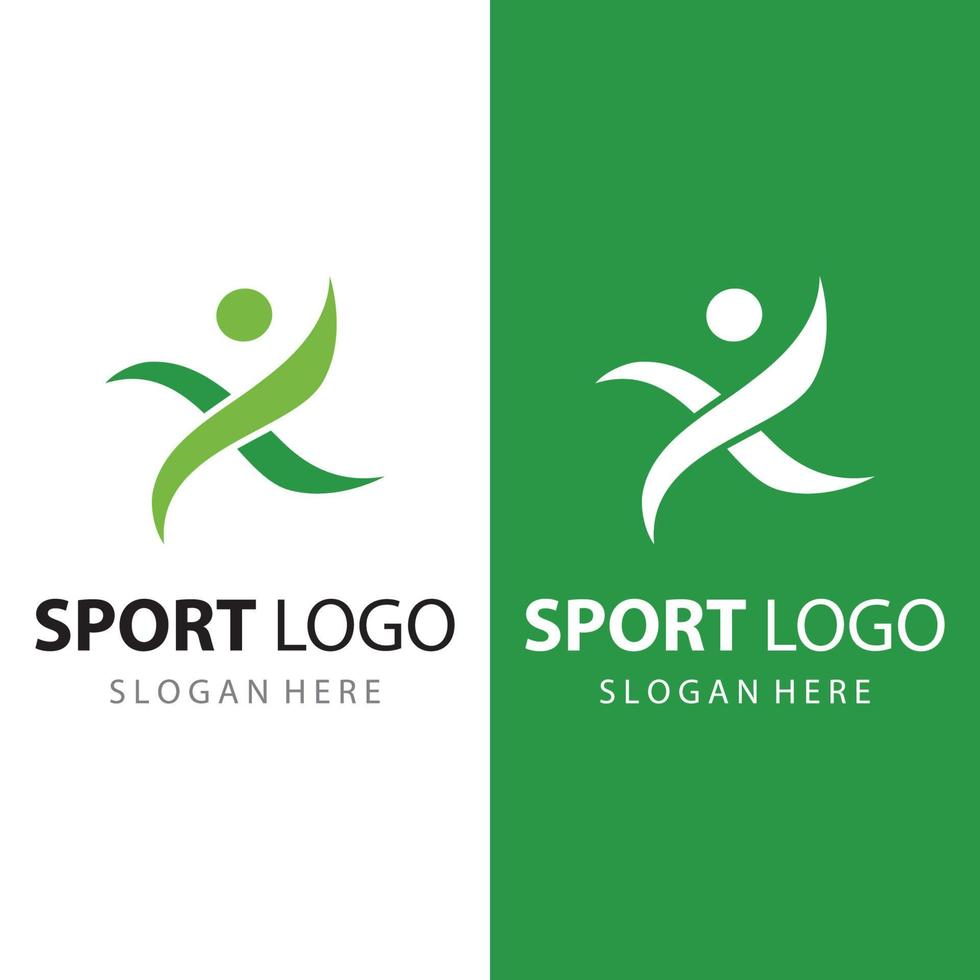 sprinter deporte logo diseño para atletismo, corriendo competencia, deporte club, campeonato y aptitud física. vector