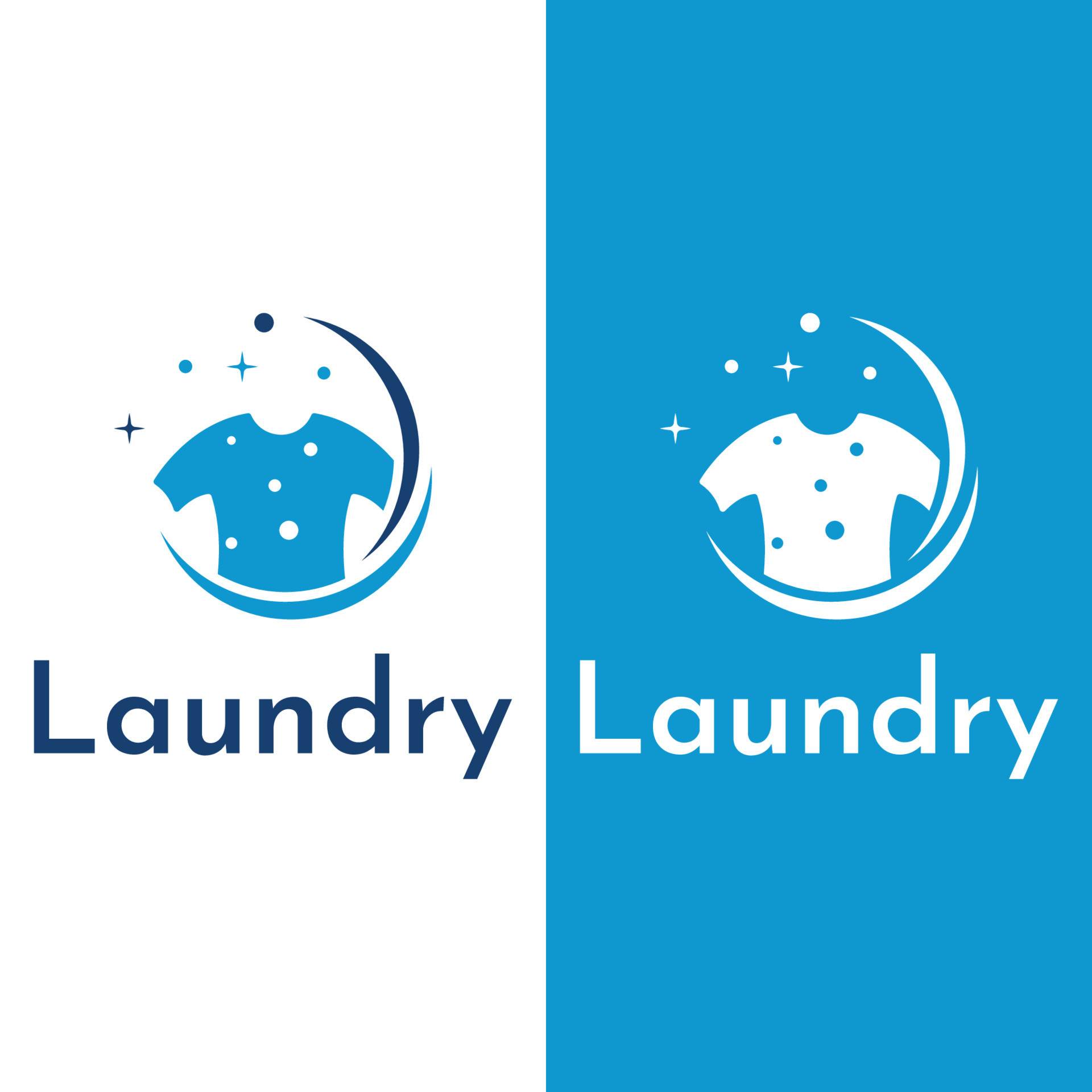 Laundry logo template creative design with the concept of washing ...