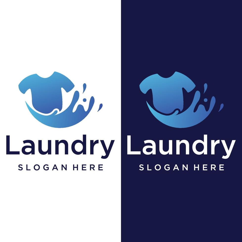 Laundry logo template creative design with the concept of washing machine, clothes or clothing, foam. Logo for washing , badge,company. vector