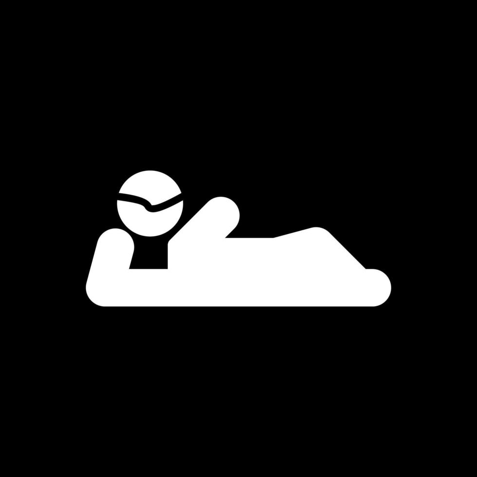 Lying Down Vector Icon Design