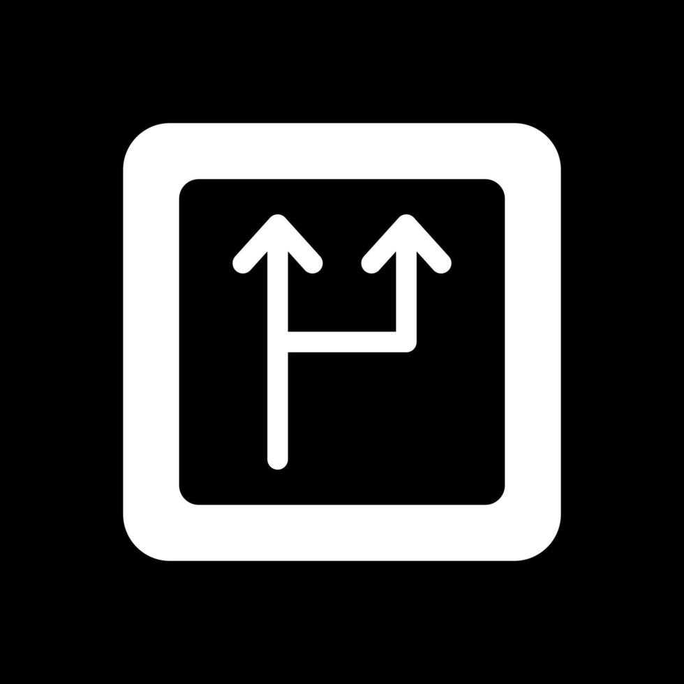 Road Split Vector Icon Design