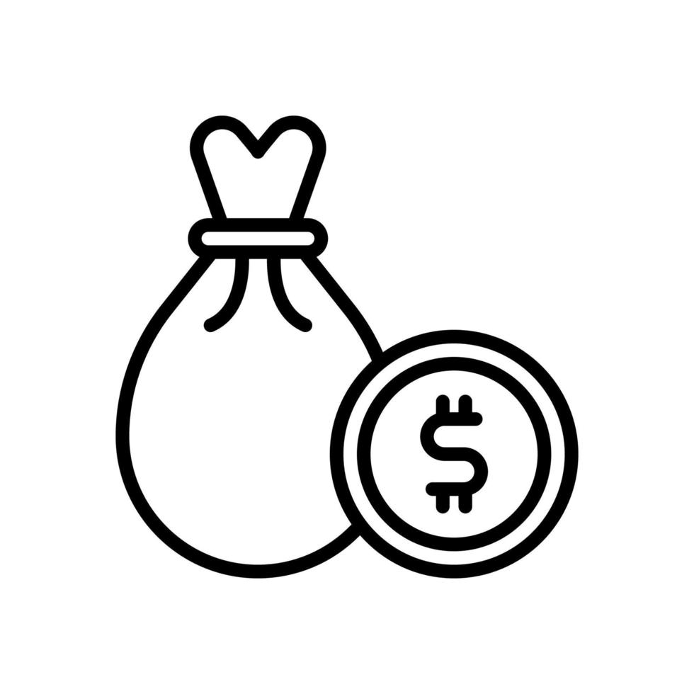 money bag icon for your website design, logo, app, UI. vector