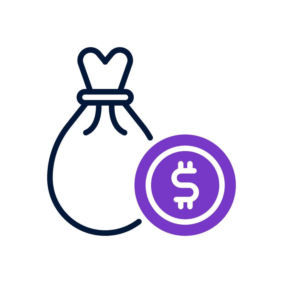 money bag icon for your website design, logo, app, UI. vector