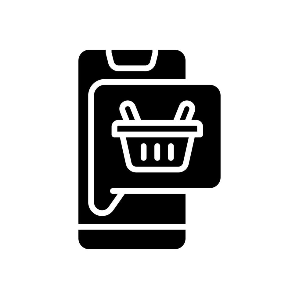 mobile shopping icon for your website design, logo, app, UI. vector