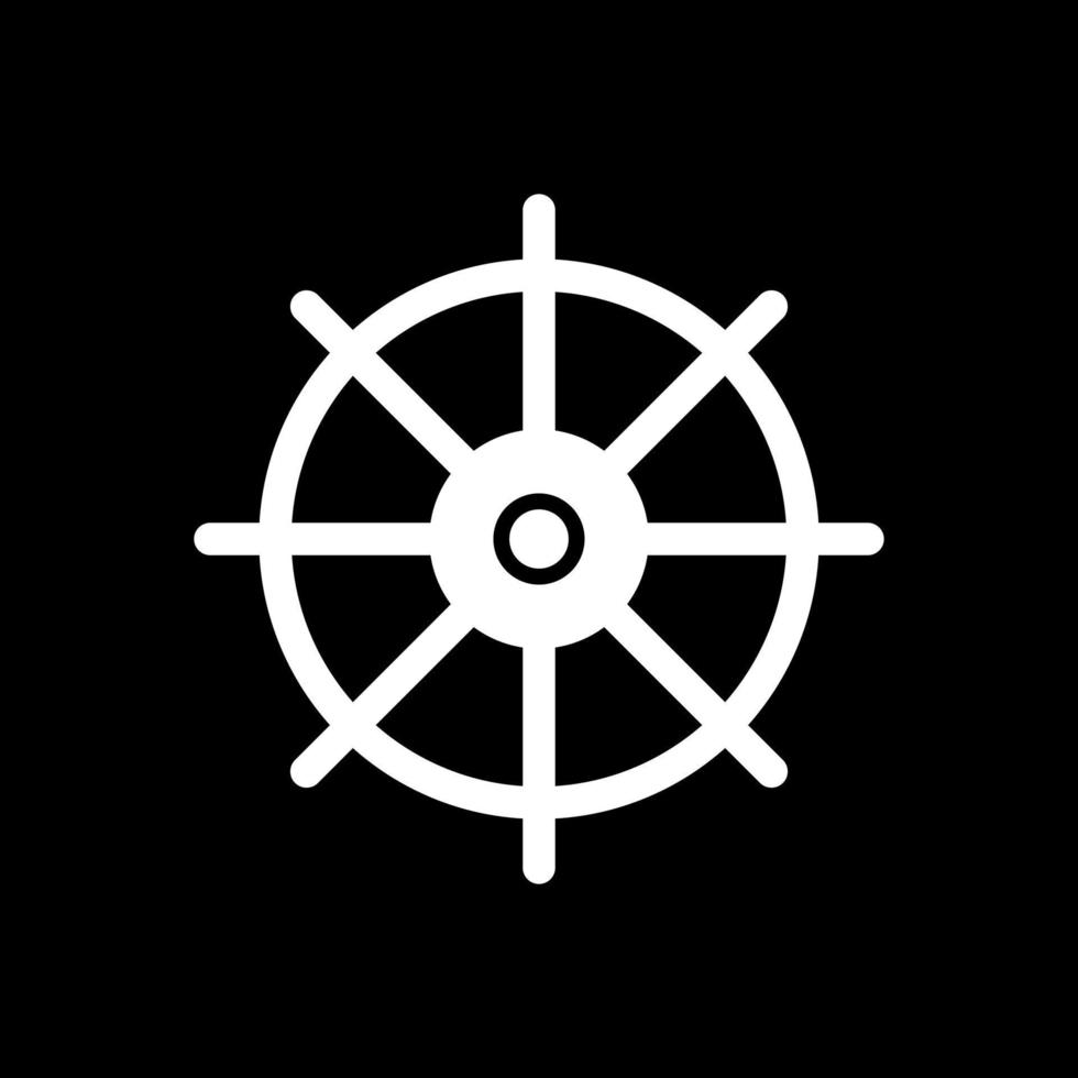 Nautical Wheel Vector Icon Design