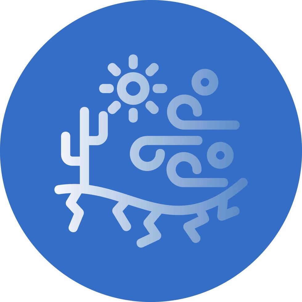 Desert Weather Vector Icon Design
