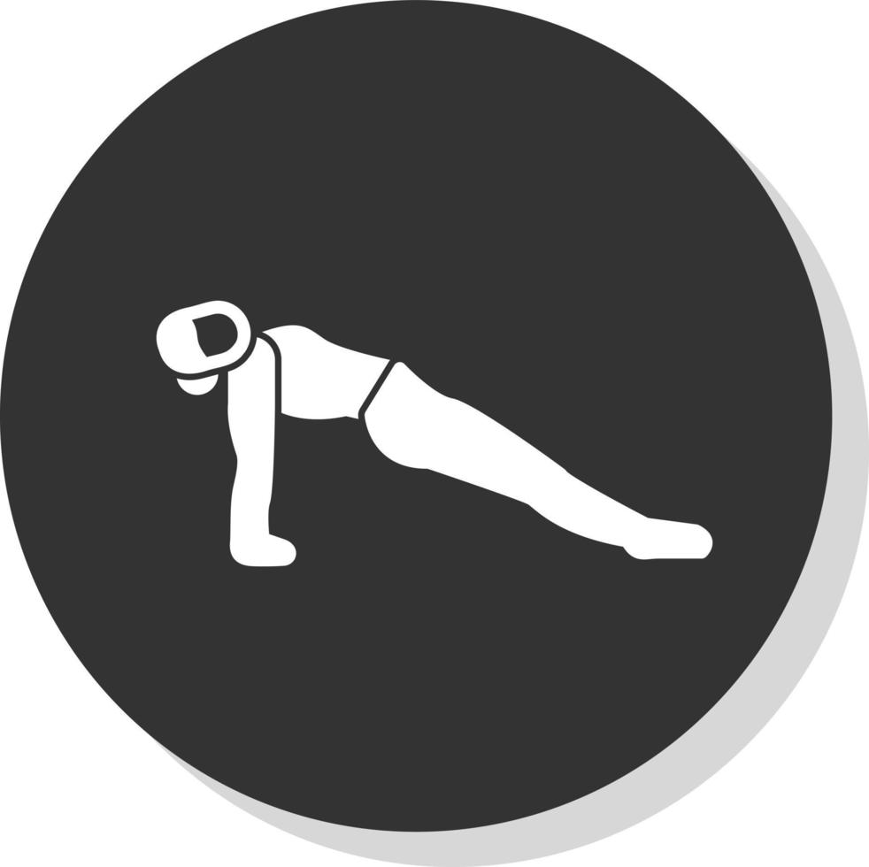 Upward Plank Pose Vector Icon Design