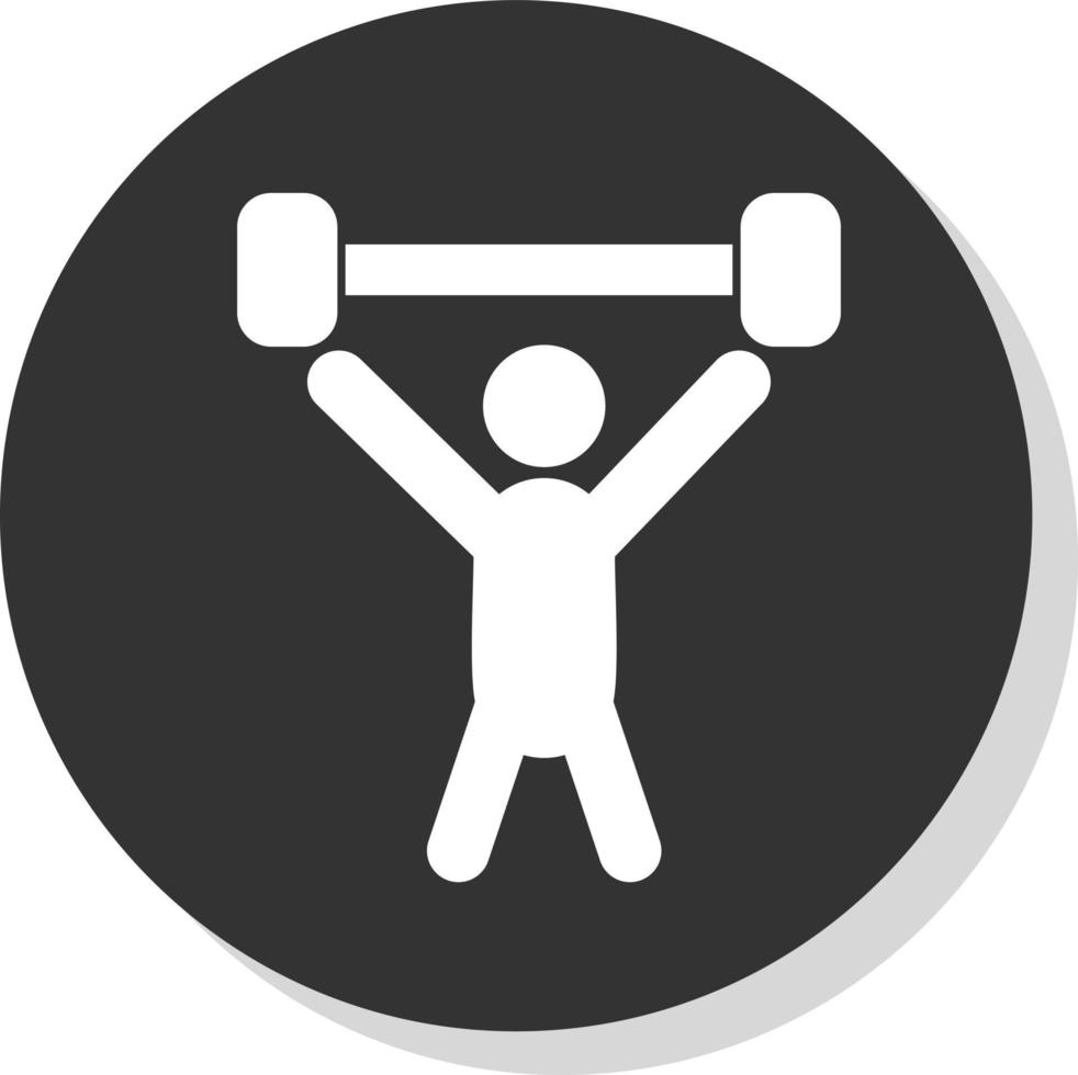 Weight Lifting Person Vector Icon Design