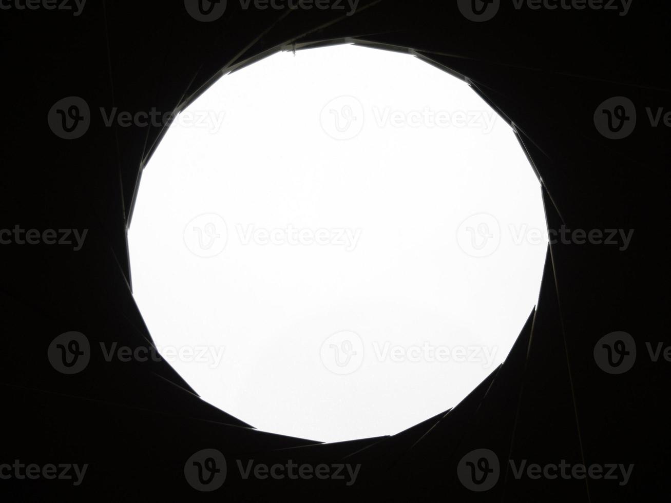 Camera shutter detail while opening photo