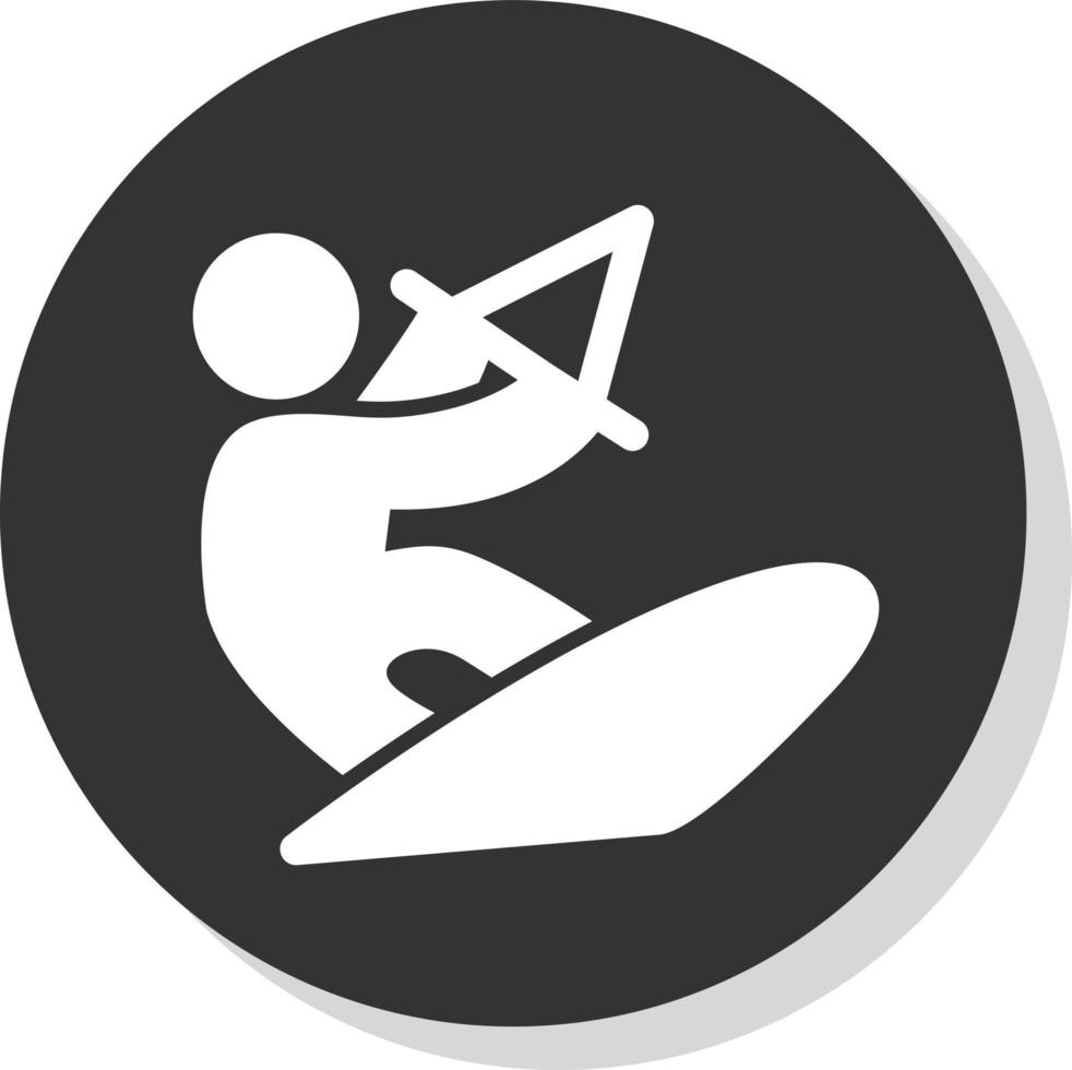 diseño de icono de vector de kitesurf