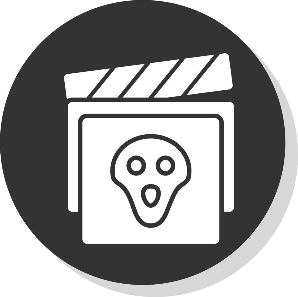 diseño de icono de vector de película de terror