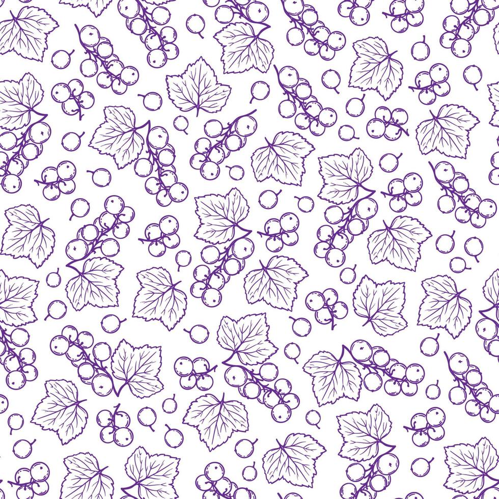 BLACK CURRANT PURPLE Seamless Pattern Vector Illustration