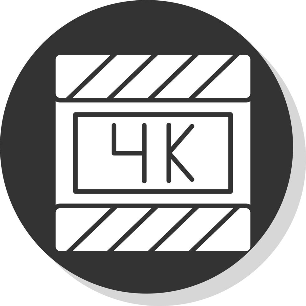 4k Film Vector Icon Design