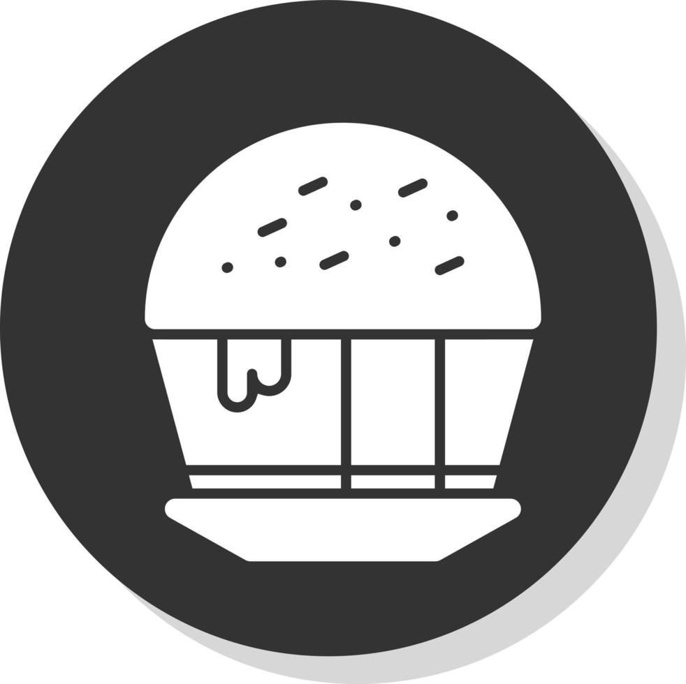 diseño de icono de vector de cupcake de chocolate