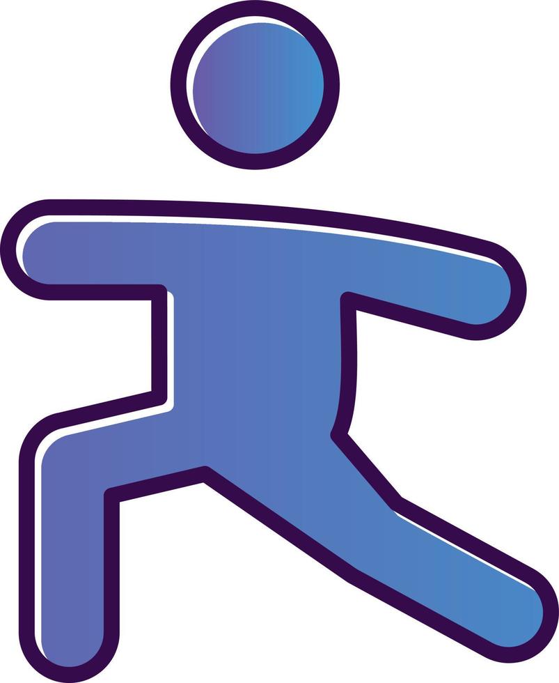 Warrior Pose Right Vector Icon Design