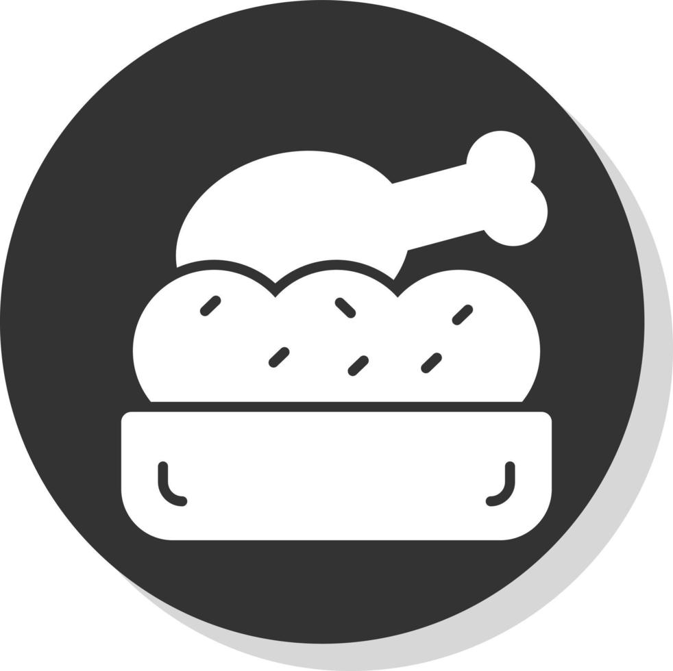 Chicken Rice Vector Icon Design