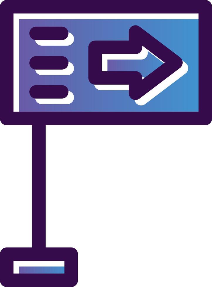 Road Sign Billboard Vector Icon Design