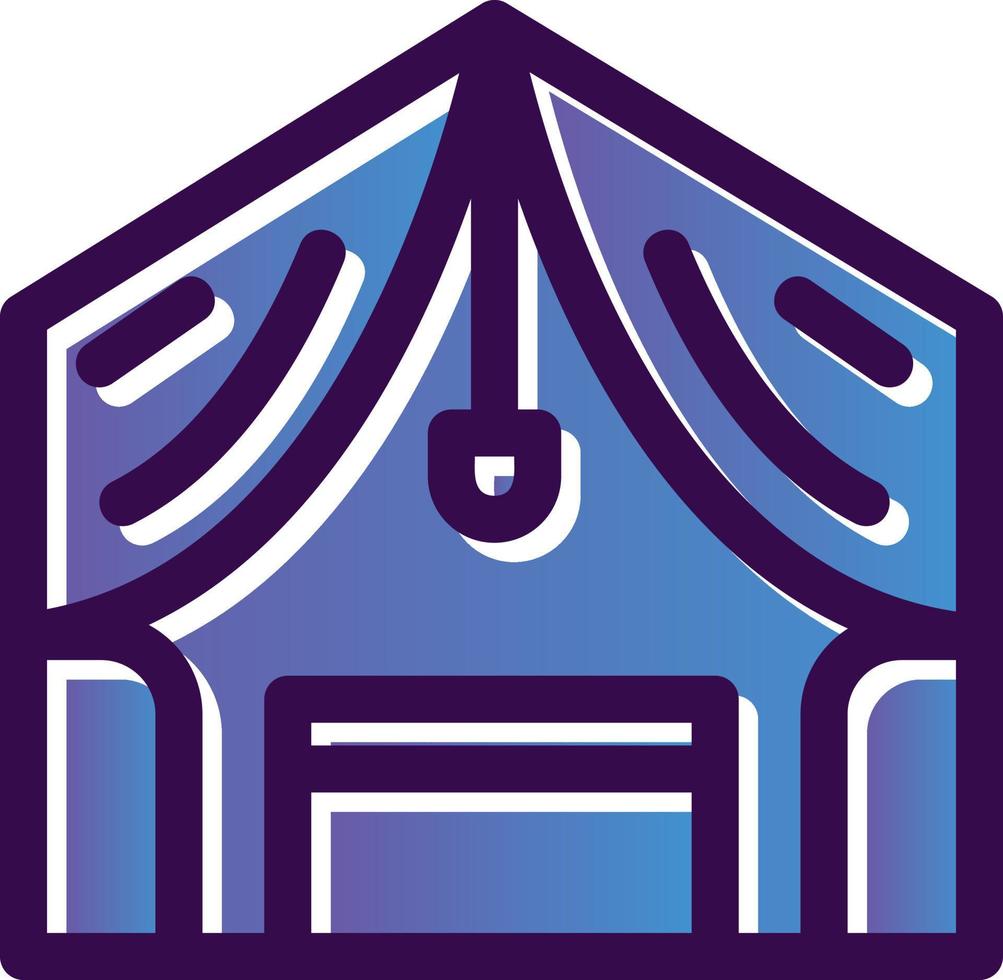 Luxury Camp Vector Icon Design