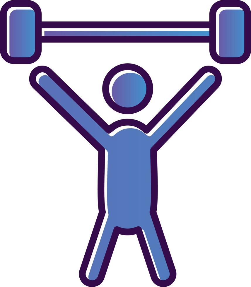 Weight Lifting Person Vector Icon Design