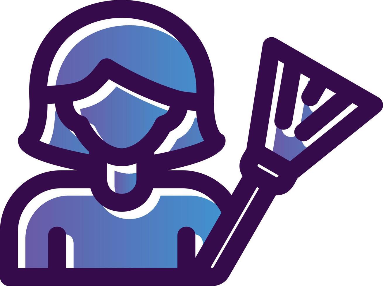 Woman Dusting Vector Icon Design