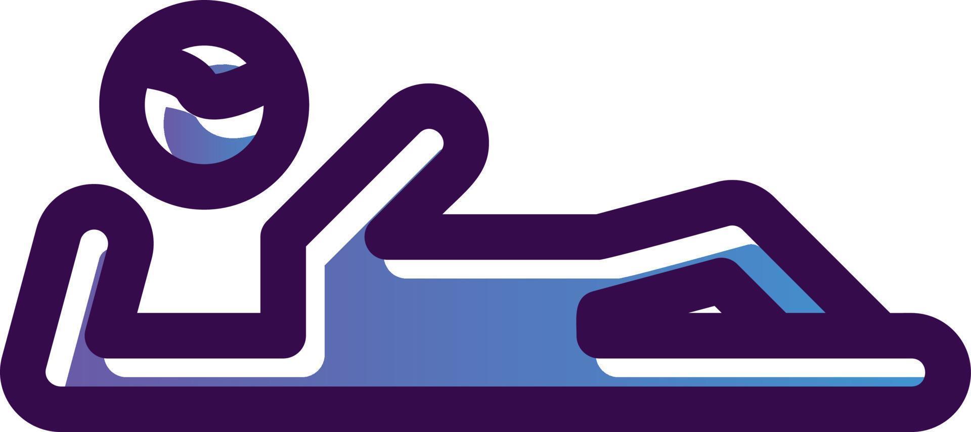 Lying Down Vector Icon Design