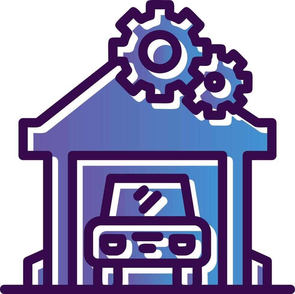 Car Repair Shop Vector Icon Design