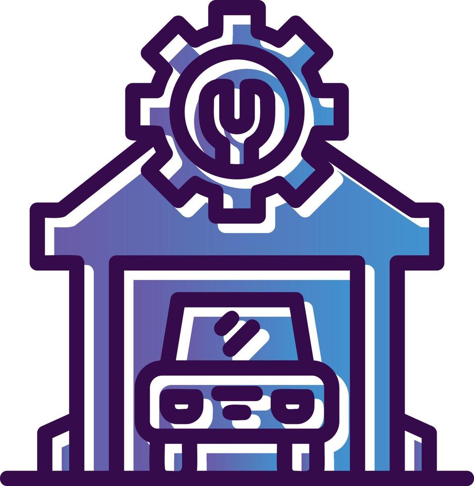 Mechanic Shop Vector Icon Design