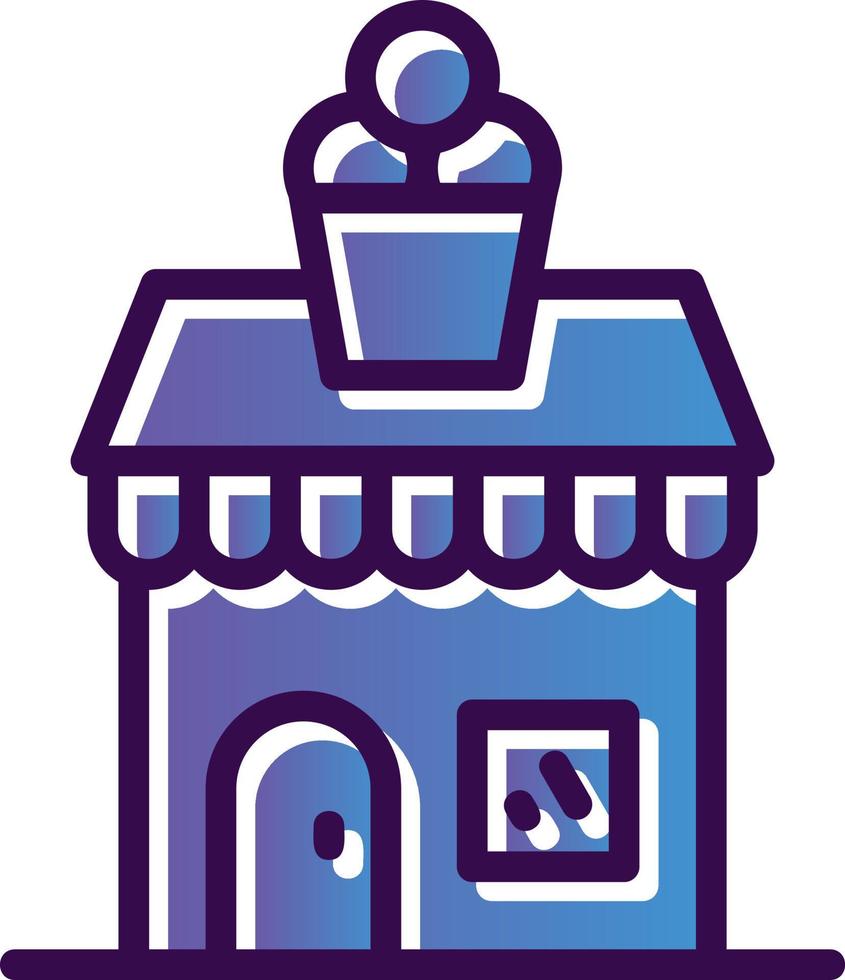 Icecream Shop Vector Icon Design