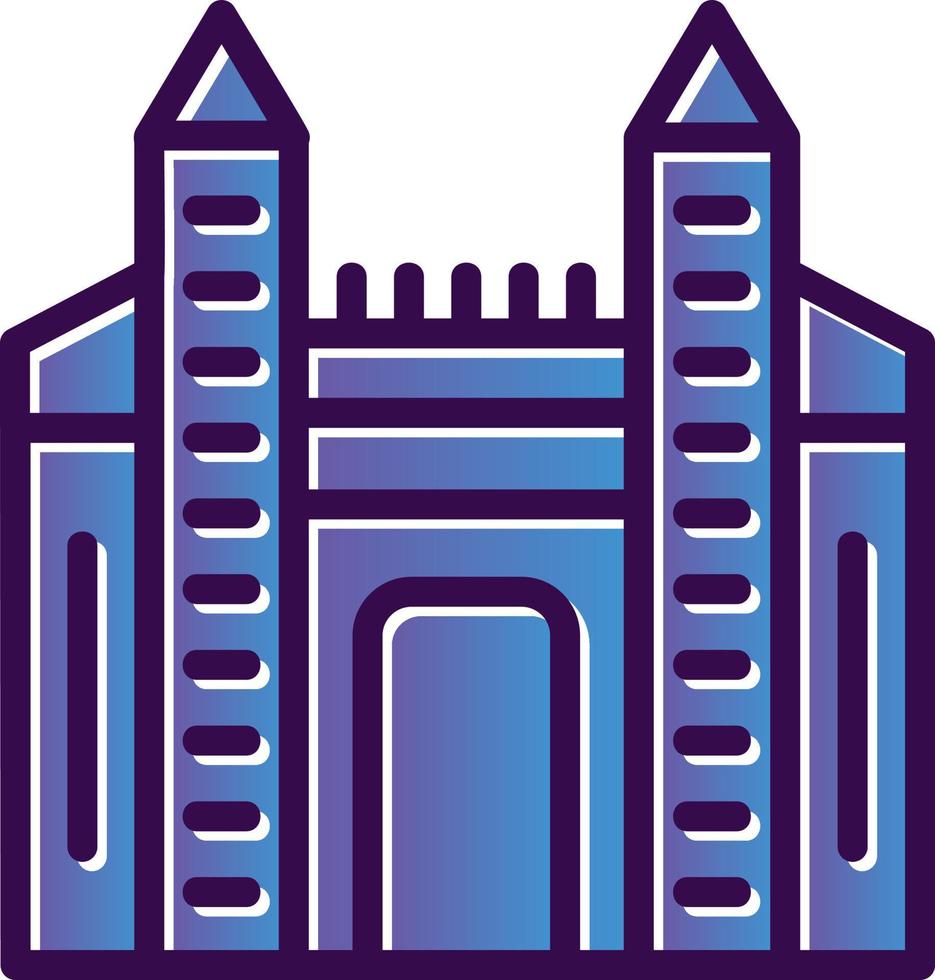 Ishtar Gate Vector Icon Design