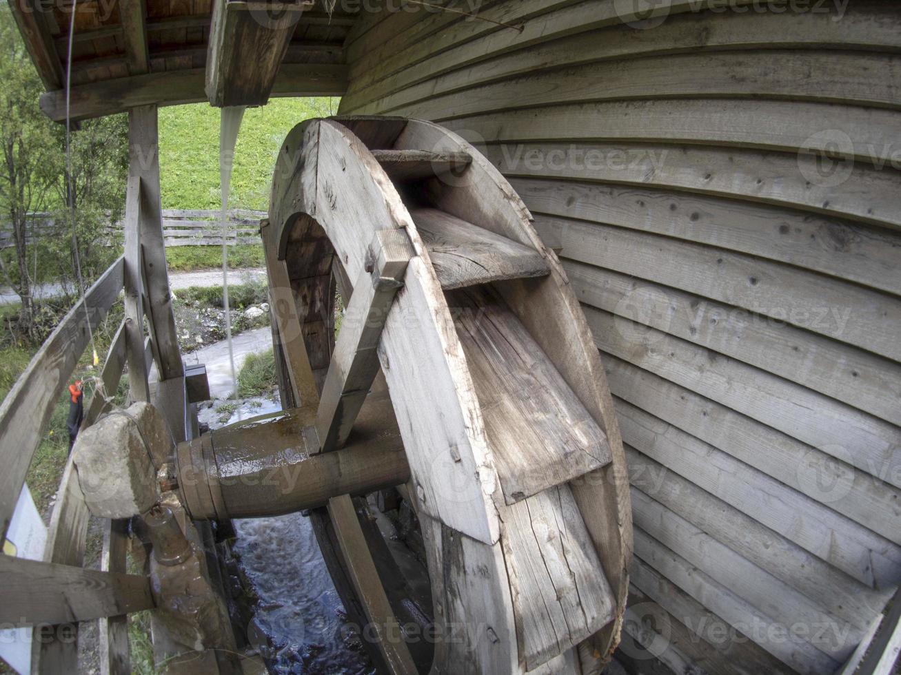 water mill valley in dolomites Longiaru badia valley photo