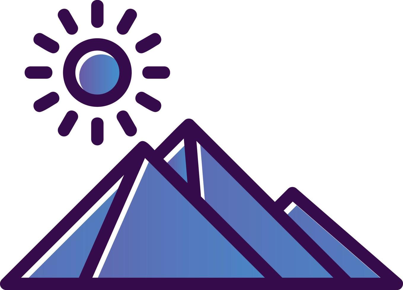 Egypt Pyramid Vector Icon Design