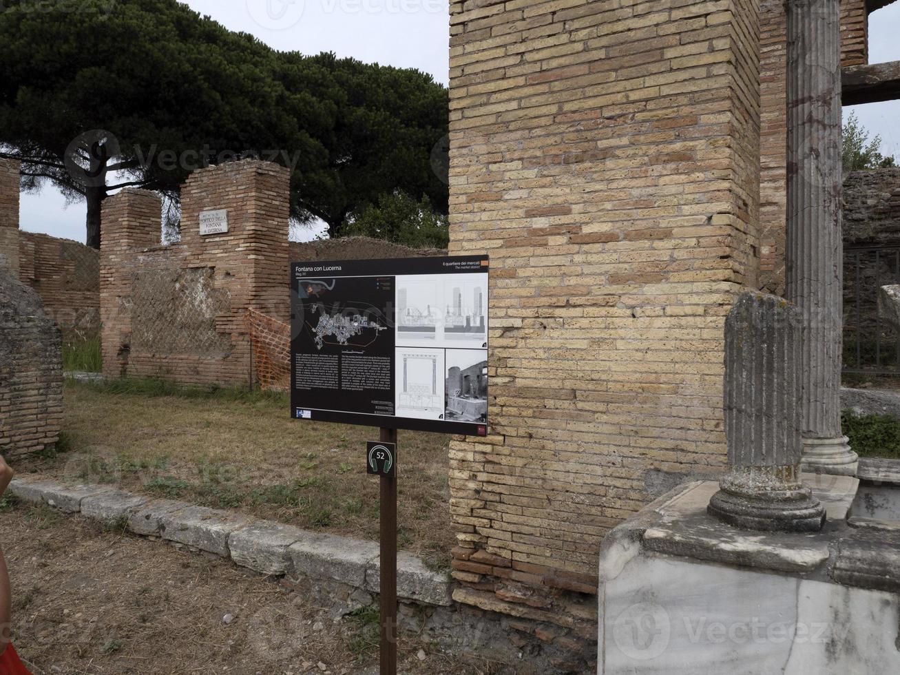 old ancient ostia archeological ruins photo