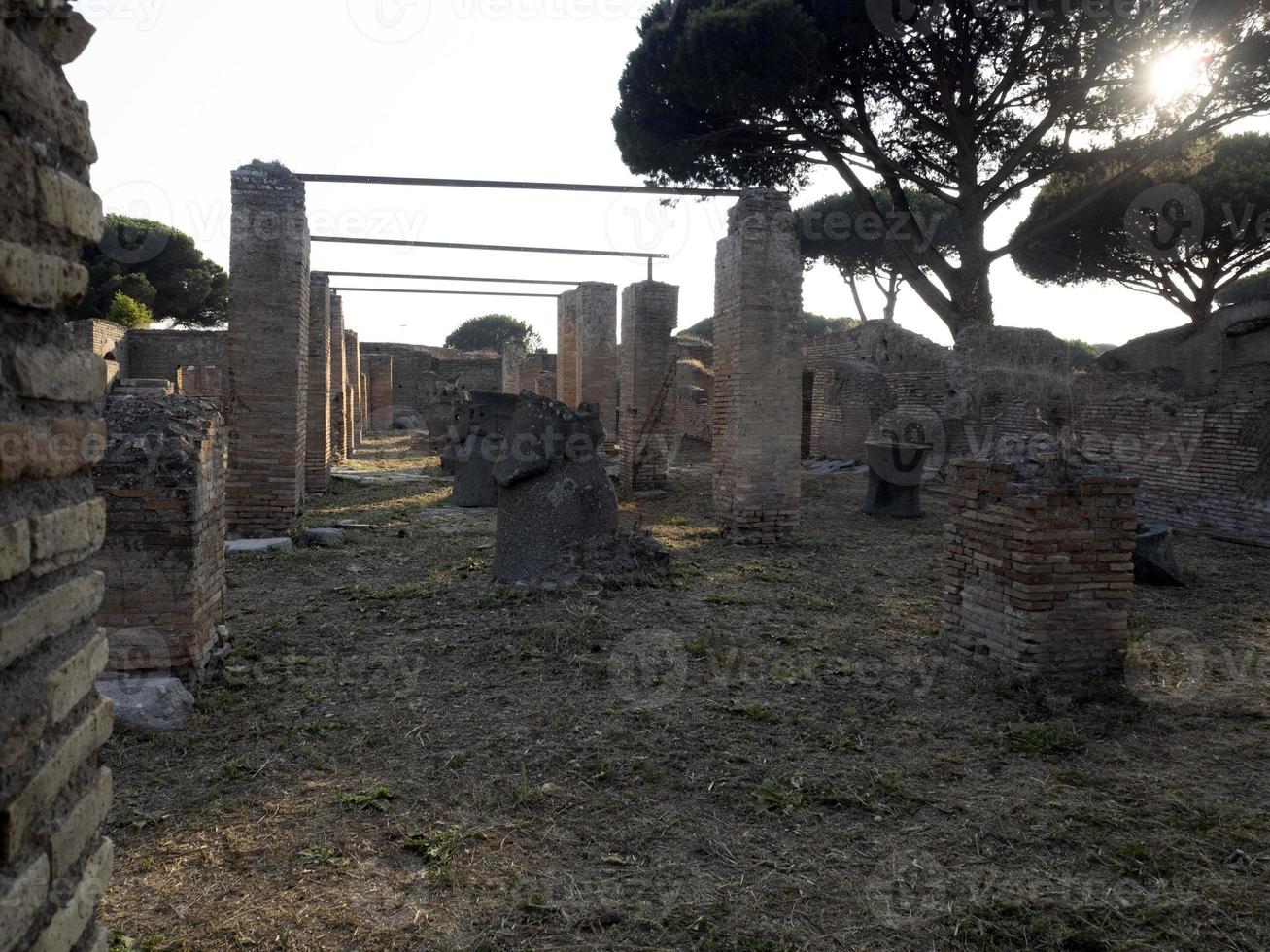 old ancient ostia archeological ruins photo