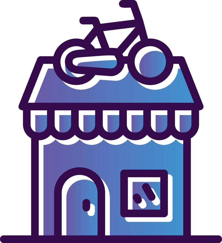 Bike Shop Vector Icon Design