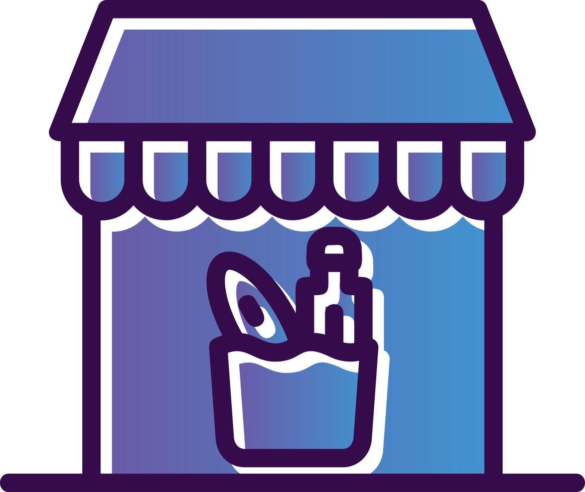 Groceries Store Vector Icon Design