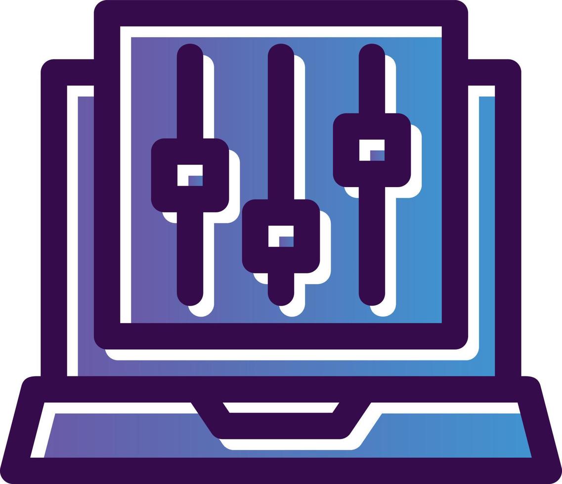 Audio Mixing Vector Icon Design