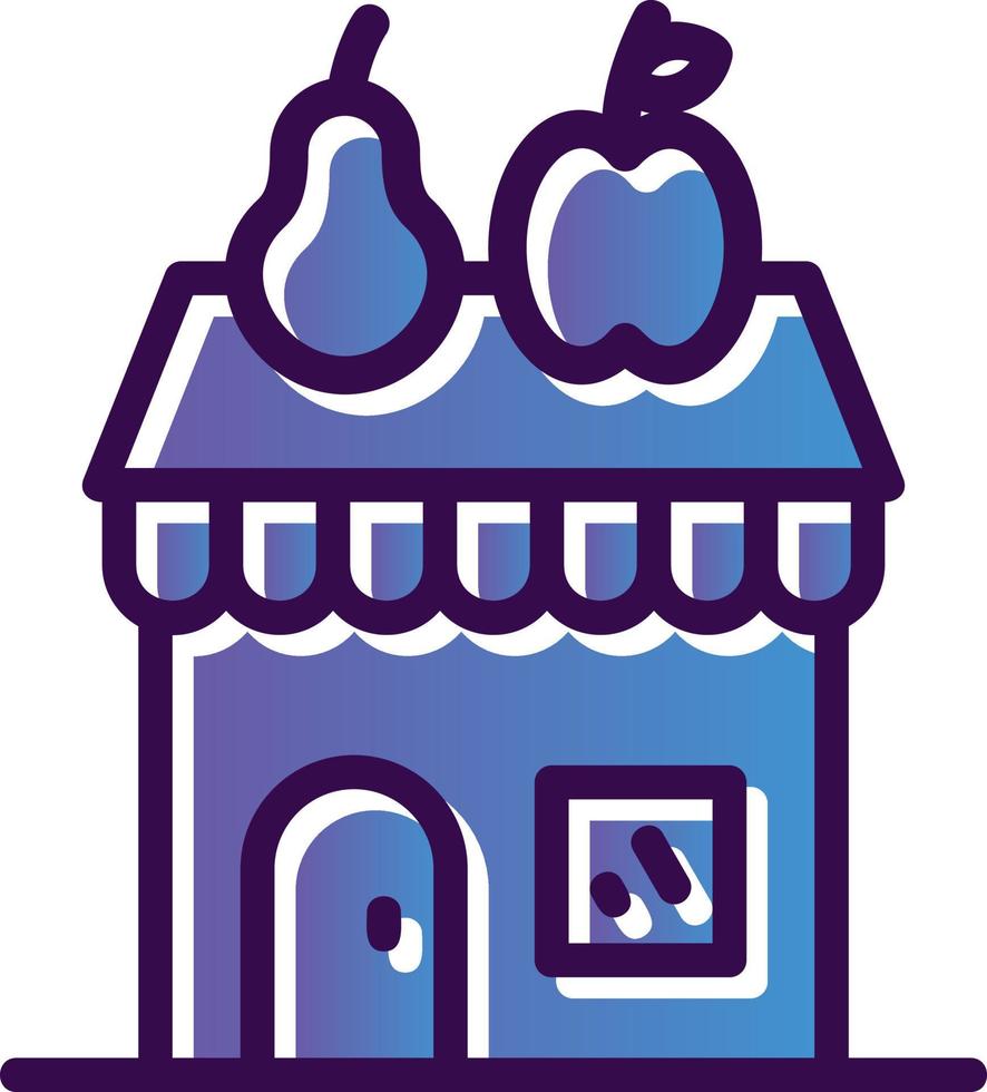 Fruits Shop Vector Icon Design