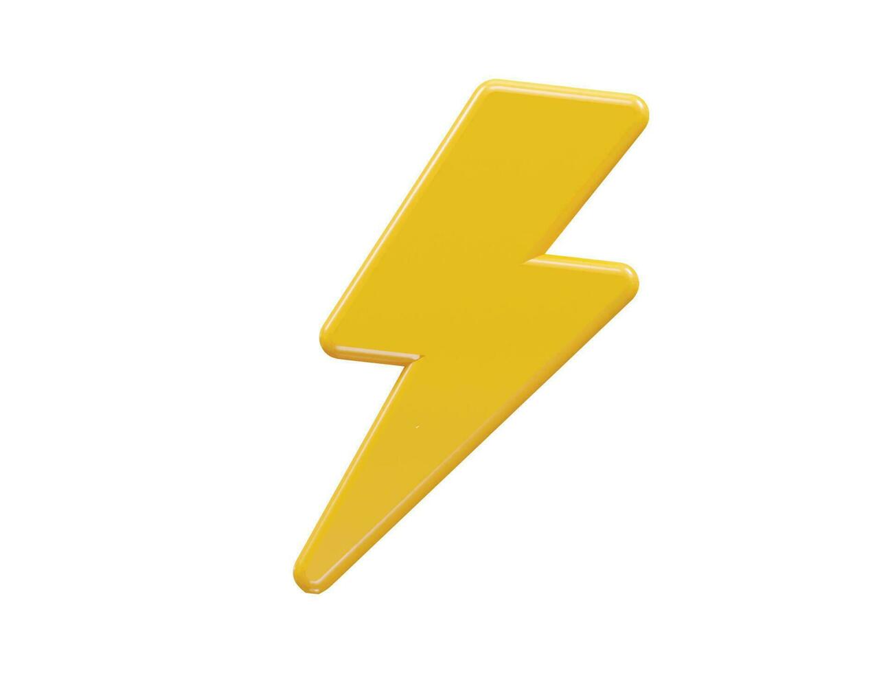 Electricity icon 3d rendering vector illustration
