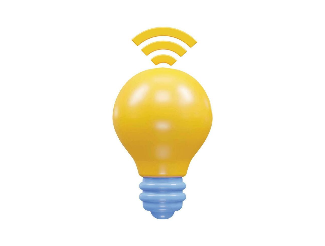 Light icon 3d rendering vector illustration element