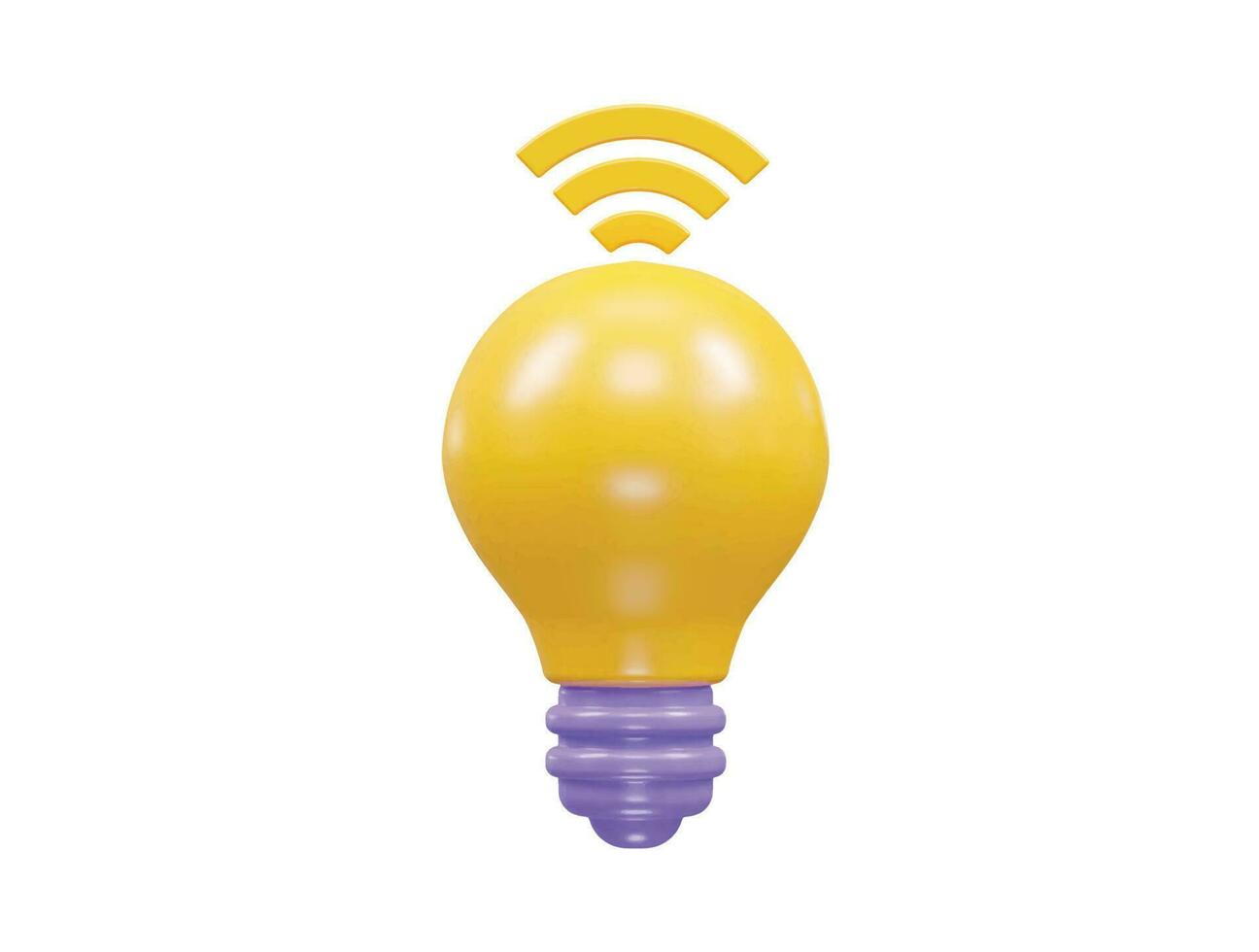 Light icon 3d rendering vector illustration element