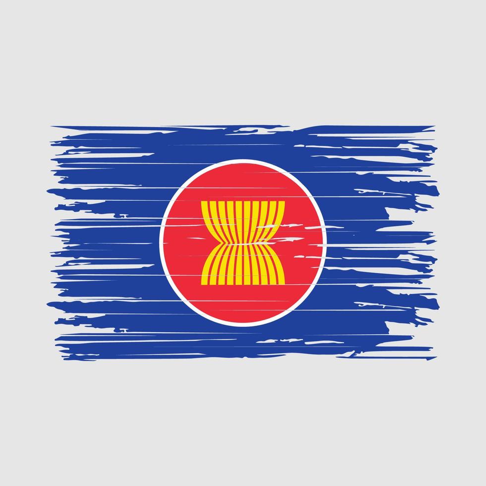 pinceladas de la bandera de la asean vector