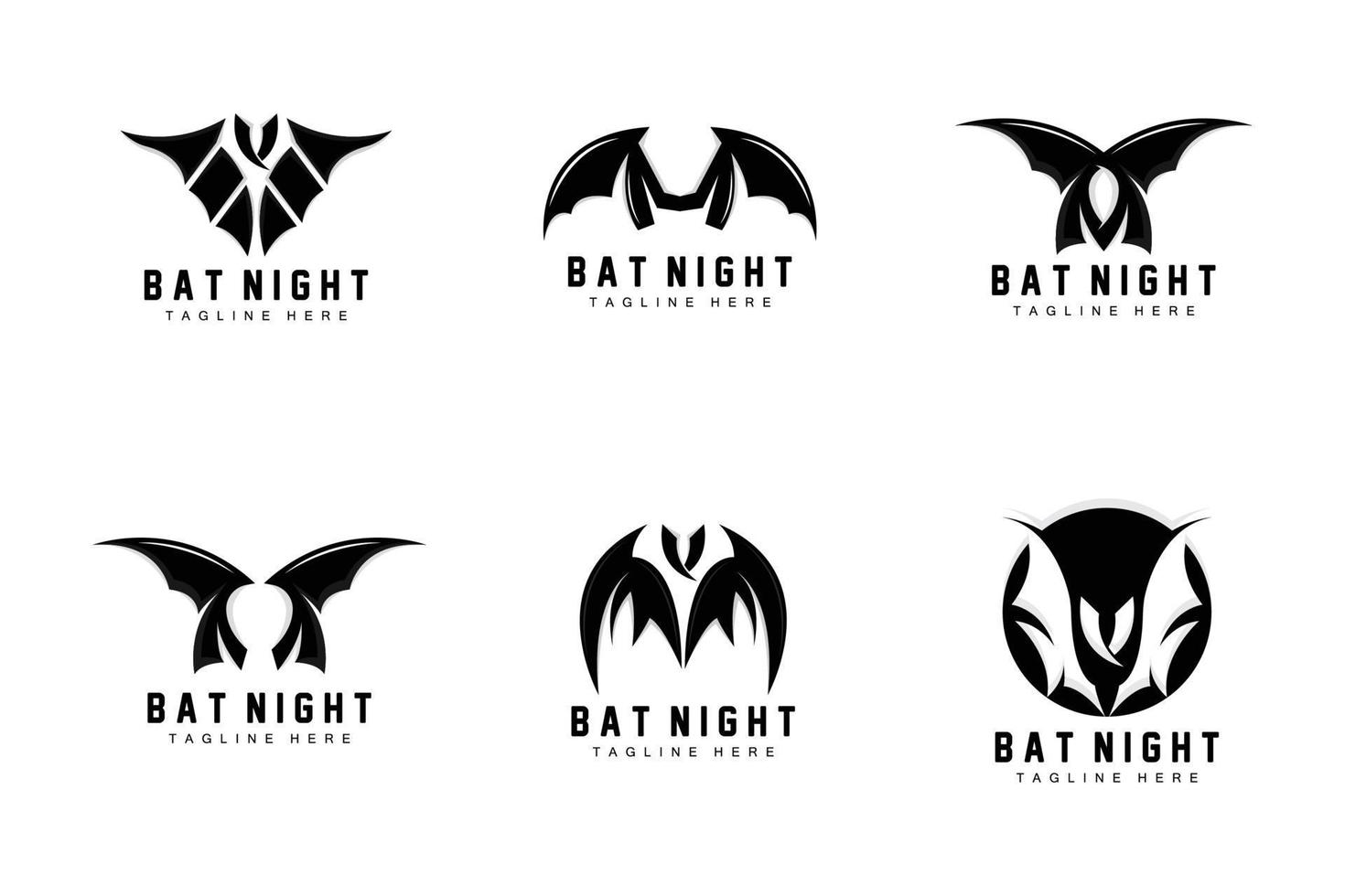 Bat Logo, Night Flying Animal Icon, Company Vector,Halloween Template vector