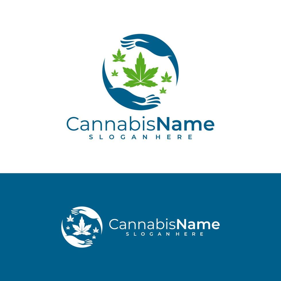 Cannabis Care logo vector template. Creative Cannabis logo design concepts