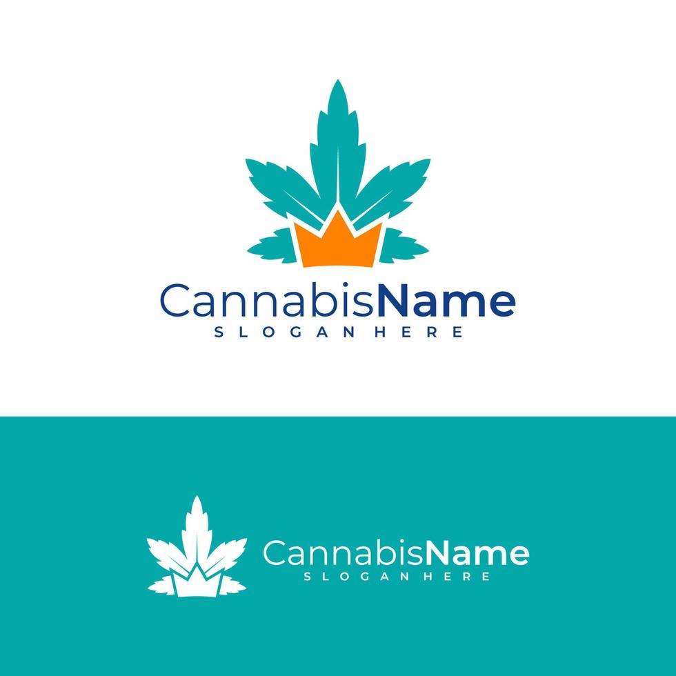 King Cannabis logo vector template. Creative Cannabis logo design concepts