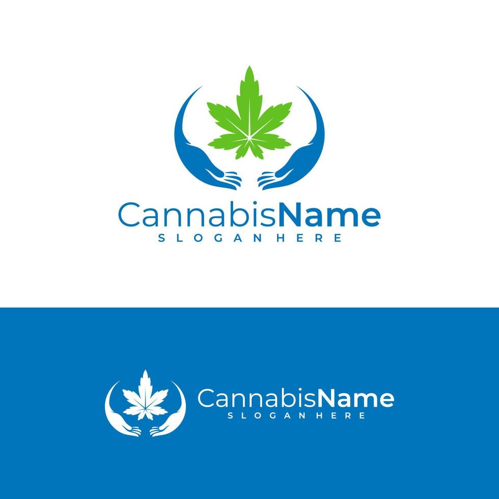 Cannabis Care logo vector template. Creative Cannabis logo design concepts