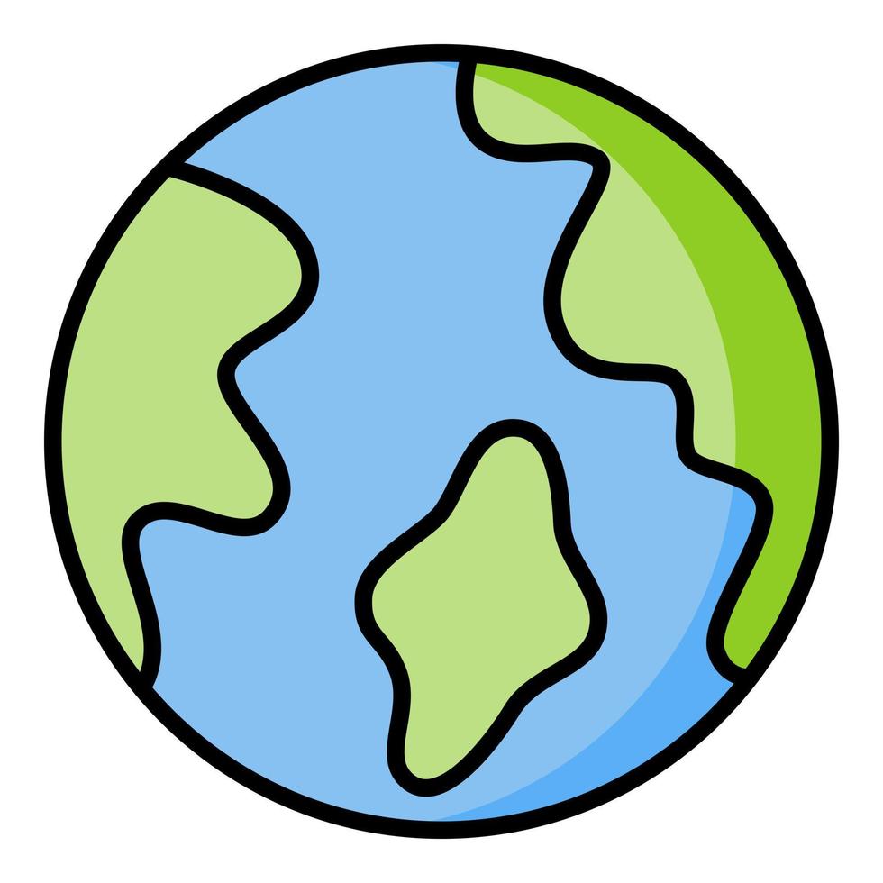 green Earth icon. vector